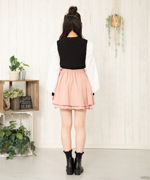 PINKHUNT(ピンクハント)の「PINKHUNT パフスリーブロンT 5836K #IG(Tシャツ/カットソー・キッズ・ブラック/ホワイト・130cm/120cm/160cm/140cm/150cm)」の8枚目の写真