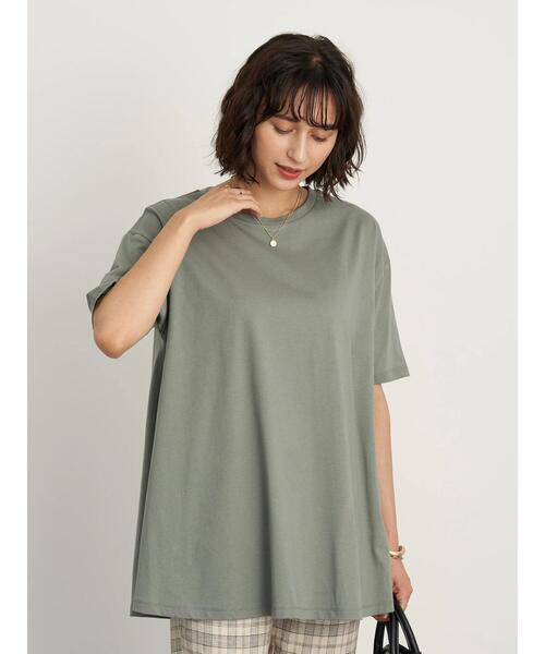 earth music&ecology(アースミュージックアンドエコロジー)の「フレアカットチュニック *(Tシャツ/カットソー・レディース・ミント/ブラック/ベージュ/オフホワイト・FREE)」の9枚目の写真