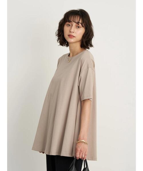 earth music&ecology(アースミュージックアンドエコロジー)の「フレアカットチュニック *(Tシャツ/カットソー・レディース・ミント/ブラック/ベージュ/オフホワイト・FREE)」の21枚目の写真