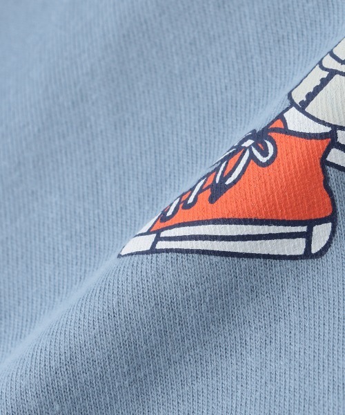 LOVETOXIC（ラブトキシック）の「バックカレッジイラスト長袖Tシャツ（Tシャツ/カットソー・キッズ・オレンジ/チャコール/サックスブルー/アイボリー・SS/M/S/L）」の16枚目の写真