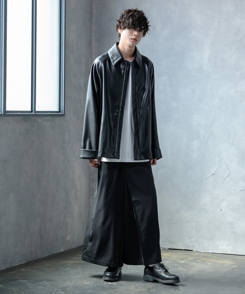 KUUUPY（クーピー）の「Synthetic Leather Over Zip Blouson