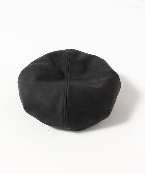 SUBLIME(サブライム)の「【SUBLiME/サブライム】PU ソリッドベレー帽(ハンチング/ベレー帽・レディース・ブラック/ベージュ・FREE)」の2枚目の写真