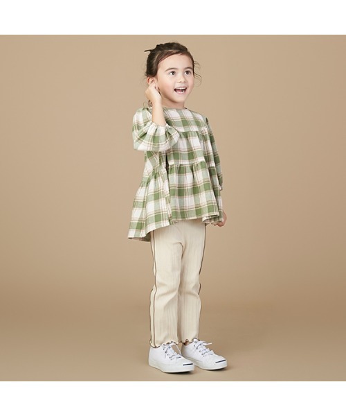 petit main(プティマイン)の「【リンク】サイドメローカットパンツ(その他パンツ・キッズ・ライトグリーン/モカ/キナリ・130cm/120cm/100cm/80cm/90cm/110cm)」の14枚目の写真