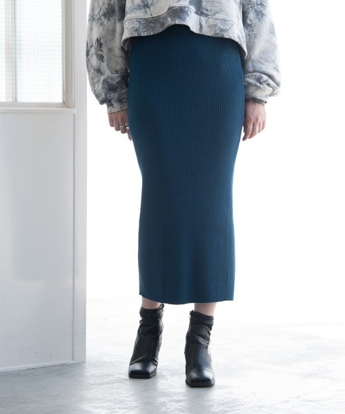 Happy John(ハッピージョン)の「カラータイトニットスカート/color tight knit skirt(スカート・レディース・ブラック/ブルー/マスタード・FREE)」の19枚目の写真