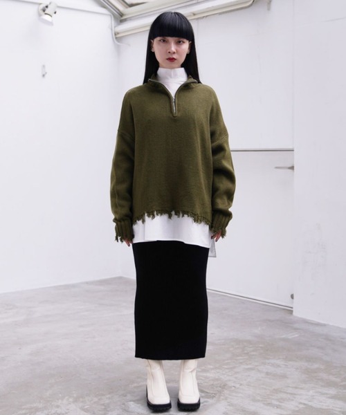 Happy John(ハッピージョン)の「カラータイトニットスカート/color tight knit skirt(スカート・レディース・ブラック/ブルー/マスタード・FREE)」の16枚目の写真