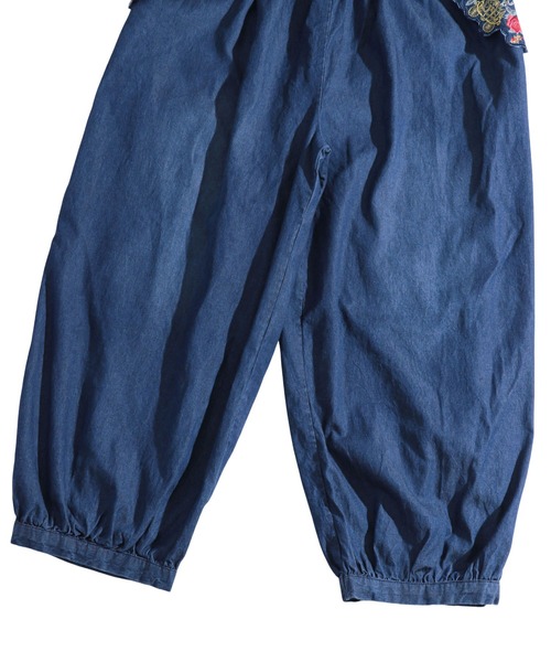 ScoLar(スカラー)の「刺繍コクーン型サロペット(サロペット/オーバーオール・レディース・ネイビー/ブラック・M)」の11枚目の写真