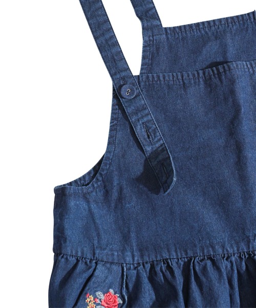 ScoLar(スカラー)の「刺繍コクーン型サロペット(サロペット/オーバーオール・レディース・ネイビー/ブラック・M)」の12枚目の写真