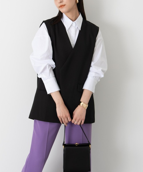 AIC.（エーアイシー）の「【再入荷】バックスリットジレベスト（ベスト・レディース・ブラック/ブラウン・FREE）」の4枚目の写真