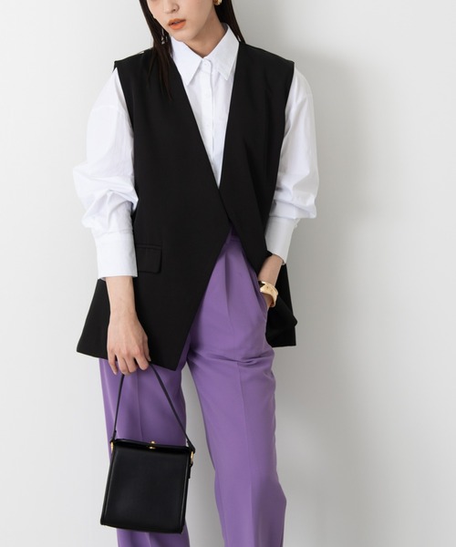 AIC.（エーアイシー）の「【再入荷】バックスリットジレベスト（ベスト・レディース・ブラック/ブラウン・FREE）」の6枚目の写真