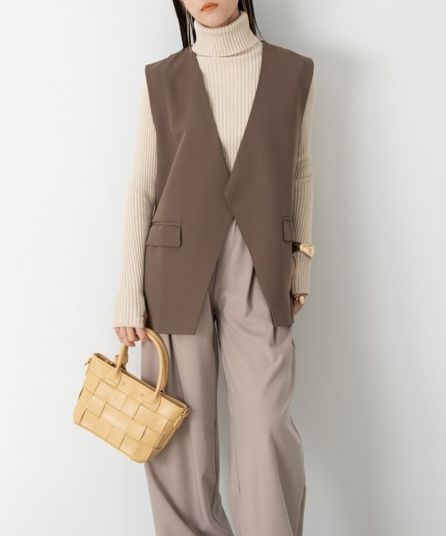 AIC.（エーアイシー）の「【再入荷】バックスリットジレベスト（ベスト・レディース・ブラック/ブラウン・FREE）」の10枚目の写真