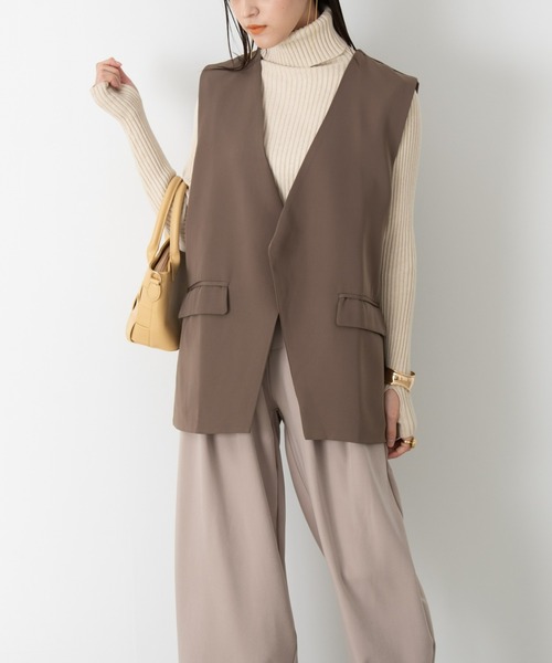 AIC.（エーアイシー）の「【再入荷】バックスリットジレベスト（ベスト・レディース・ブラック/ブラウン・FREE）」の13枚目の写真