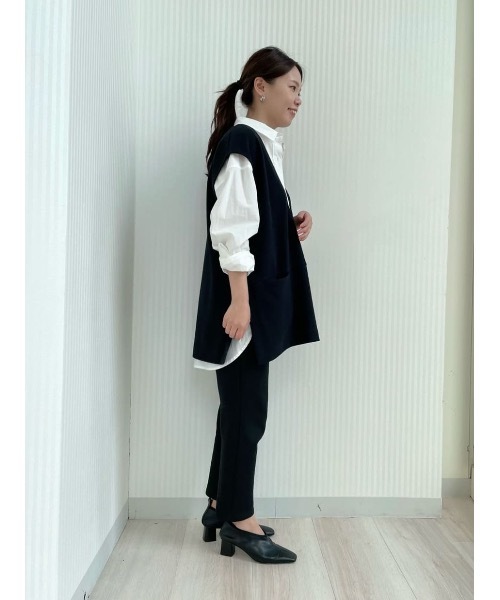 BEARDSLEY（ビアズリー）の「履き心地◎楽なのにきれい見え、ラインを拾わないダンボールパンツ（その他パンツ・レディース・ブラック/グレー・1/0/2）」の17枚目の写真