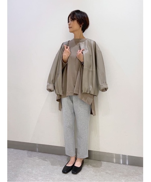 BEARDSLEY（ビアズリー）の「履き心地◎楽なのにきれい見え、ラインを拾わないダンボールパンツ（その他パンツ・レディース・ブラック/グレー・1/0/2）」の19枚目の写真