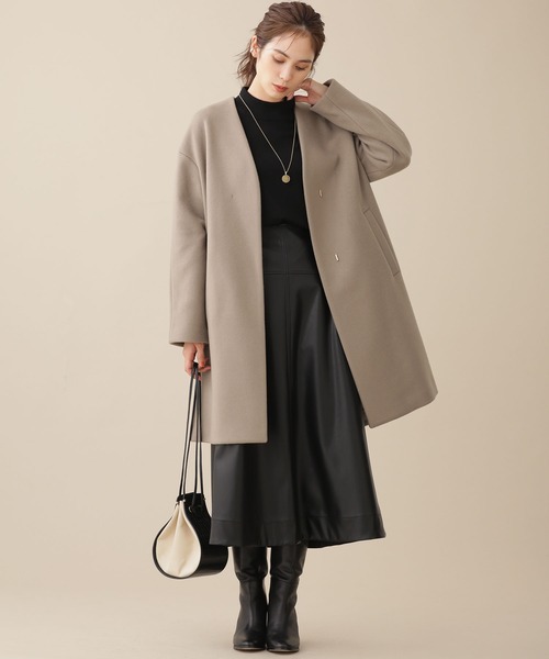 NANO universe（ナノユニバース）の「MANTECO ノーカラーミドルコート