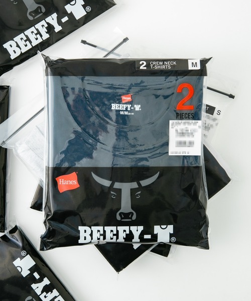 HANES(ヘインズ)の「【HANES/ヘインズ】【旅行・レジャーに】厚手で透けない BEEFY T-SHIRT 2P H5180-2 ビーフィー/Tシャツ/2枚組/無地/ユニセックス ヘビーウェイト(Tシャツ/カットソー・メンズ・ホワイト/ブラック/ネイビー/グレー・SMALL/MEDIUM/LARGE/X-LARGE/X-SMALL)」の4枚目の写真