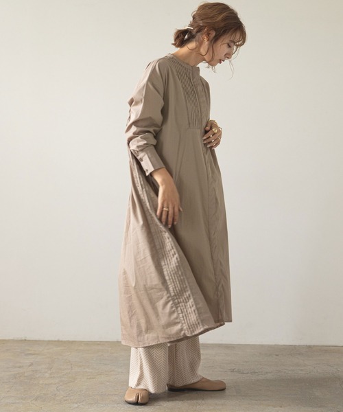 rectangle（レクタングル）の「はしごレースシャツワンピース（ワンピース・レディース・ブラック/グレイッシュベージュ/オフホワイト・MEDIUM/LARGE）」の3枚目の写真