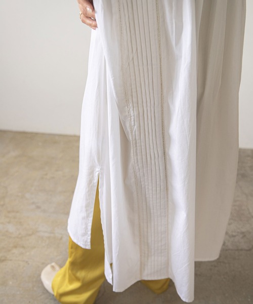 rectangle（レクタングル）の「はしごレースシャツワンピース（ワンピース・レディース・ブラック/グレイッシュベージュ/オフホワイト・MEDIUM/LARGE）」の9枚目の写真