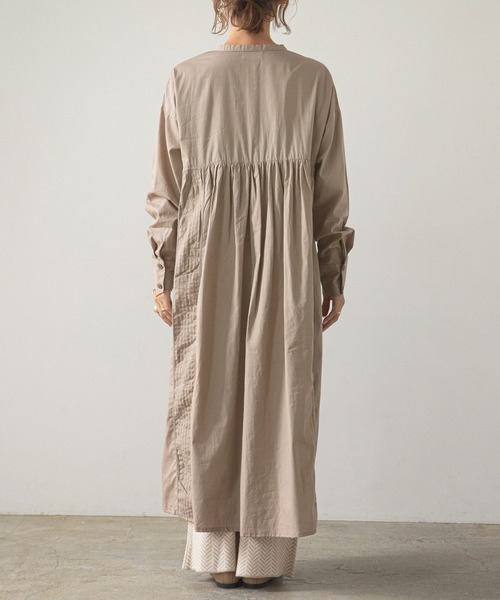 rectangle（レクタングル）の「はしごレースシャツワンピース（ワンピース・レディース・ブラック/グレイッシュベージュ/オフホワイト・MEDIUM/LARGE）」の18枚目の写真