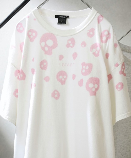 BIAS（バイアス）の「【BIAS】 カラースカルドットプリント白Tee＆ロンTセット（Tシャツ/カットソー・メンズ・ライトグレー/ブラック/ピンク系その他/ライム/ライトベージュ/ライトブルー・LARGE/SMALL/MEDIUM）」の11枚目の写真