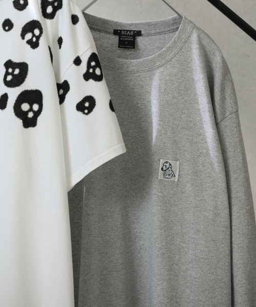 BIAS（バイアス）の「【BIAS】 カラースカルドットプリント白Tee＆ロンTセット（Tシャツ/カットソー・メンズ・ライトグレー/ブラック/ピンク系その他/ライム/ライトベージュ/ライトブルー・LARGE/SMALL/MEDIUM）」の21枚目の写真