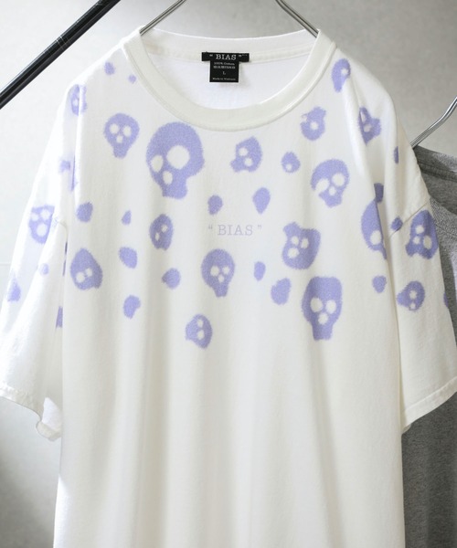 BIAS（バイアス）の「【BIAS】 カラースカルドットプリント白Tee＆ロンTセット（Tシャツ/カットソー・メンズ・ライトグレー/ブラック/ピンク系その他/ライム/ライトベージュ/ライトブルー・LARGE/SMALL/MEDIUM）」の14枚目の写真