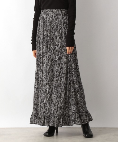 LOWRYS FARM（ローリーズファーム）の「スソフリルロングスカート　238092（スカート・レディース・ブラック系その他2/レッド/グリーン/ブラック系その他/ブラック/ライム・FREE）」の10枚目の写真