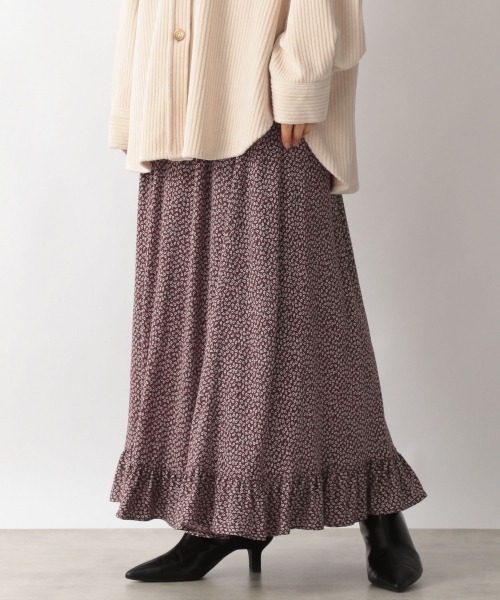 LOWRYS FARM（ローリーズファーム）の「スソフリルロングスカート　238092（スカート・レディース・ブラック系その他2/レッド/グリーン/ブラック系その他/ブラック/ライム・FREE）」の12枚目の写真