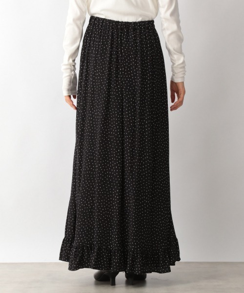 LOWRYS FARM（ローリーズファーム）の「スソフリルロングスカート　238092（スカート・レディース・ブラック系その他2/レッド/グリーン/ブラック系その他/ブラック/ライム・FREE）」の16枚目の写真