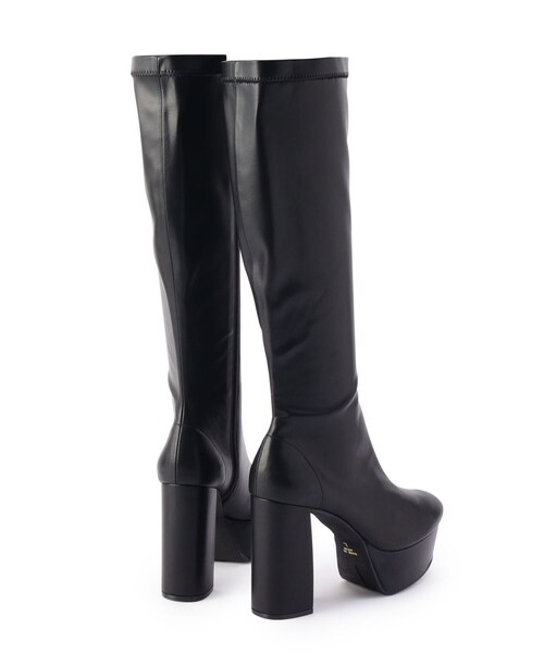 ESPERANZA(エスペランサ)の「◆【ラク盛りシリーズ】ストレッチチャンキーヒール厚底ロングブーツ(ブーツ・レディース・ブラック/アイボリー/ブラック系/こしょう色系1・LL/M/L/S)」の8枚目の写真