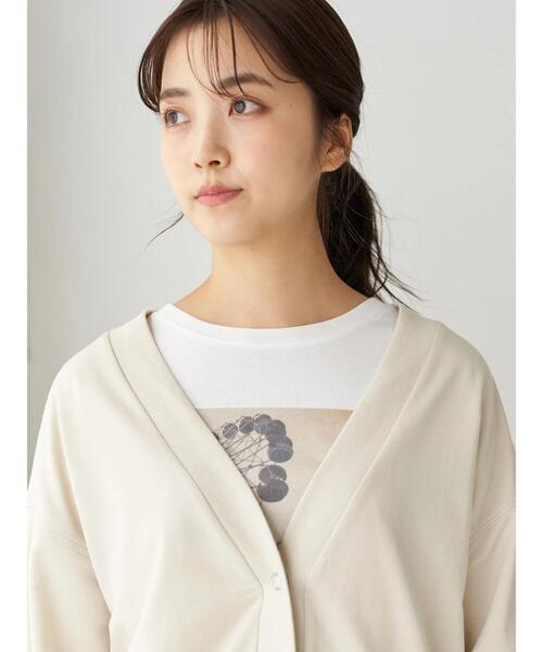 earth music&ecology（アースミュージックアンドエコロジー）の「スウェットカーディガン　＊（カーディガン/ボレロ・レディース・ブラック/ブラウン/ミント/ホワイト系その他2・FREE）」の9枚目の写真