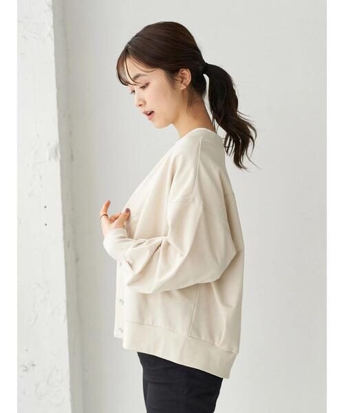 earth music&ecology（アースミュージックアンドエコロジー）の「スウェットカーディガン　＊（カーディガン/ボレロ・レディース・ブラック/ブラウン/ミント/ホワイト系その他2・FREE）」の18枚目の写真