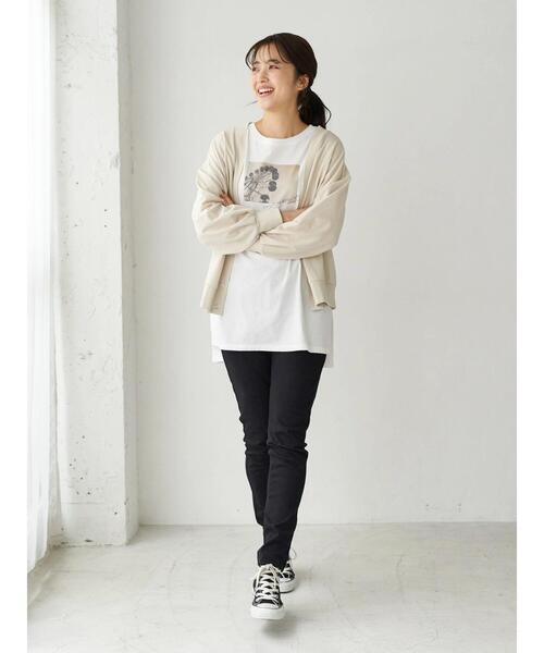 earth music&ecology（アースミュージックアンドエコロジー）の「スウェットカーディガン　＊（カーディガン/ボレロ・レディース・ブラック/ブラウン/ミント/ホワイト系その他2・FREE）」の20枚目の写真