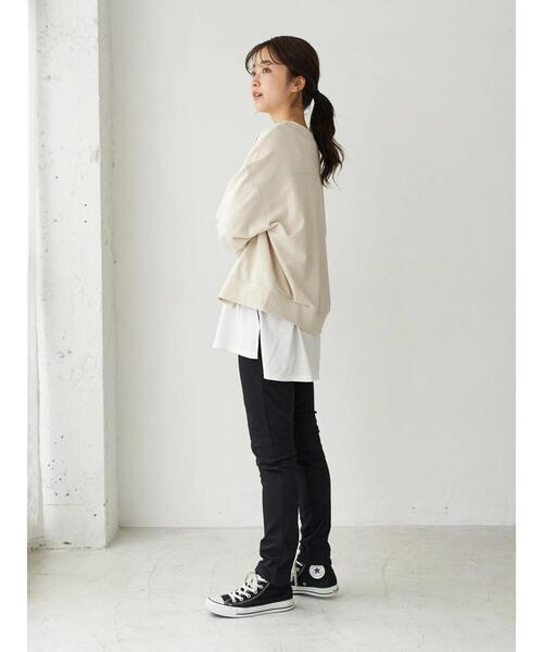 earth music&ecology（アースミュージックアンドエコロジー）の「スウェットカーディガン　＊（カーディガン/ボレロ・レディース・ブラック/ブラウン/ミント/ホワイト系その他2・FREE）」の21枚目の写真