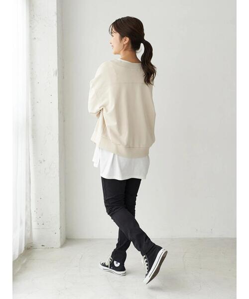 earth music&ecology（アースミュージックアンドエコロジー）の「スウェットカーディガン　＊（カーディガン/ボレロ・レディース・ブラック/ブラウン/ミント/ホワイト系その他2・FREE）」の22枚目の写真