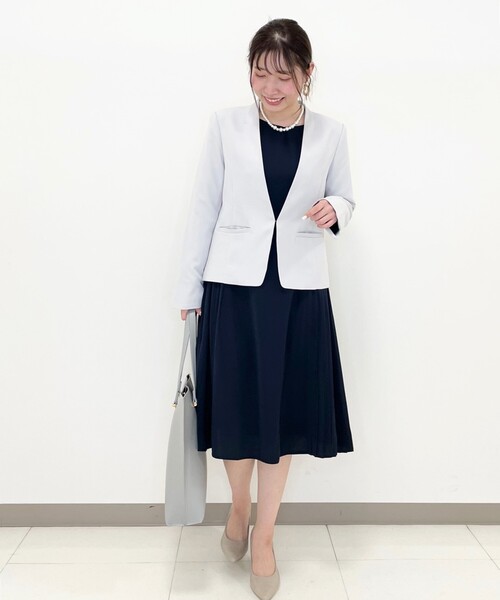 SHOO・LA・RUE（シューラルー）の「◆【S-3L】サイドプリーツワンピース（ワンピース・レディース・ブラック系1/ネイビー系1・01/02/03/04/05）」の13枚目の写真