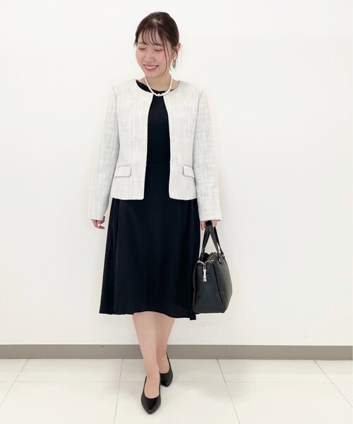 SHOO・LA・RUE（シューラルー）の「◆【S-3L】サイドプリーツワンピース（ワンピース・レディース・ブラック系1/ネイビー系1・01/02/03/04/05）」の15枚目の写真