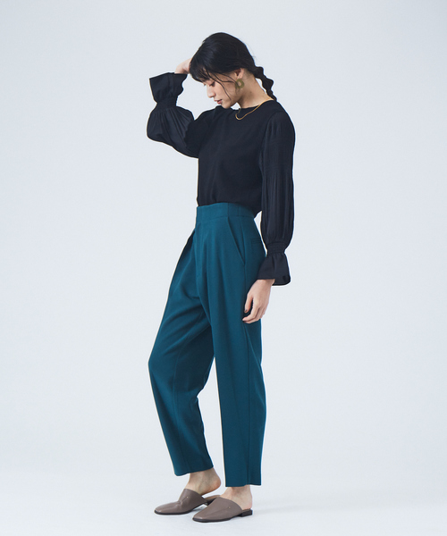 Abahouse Devinette(ドゥヴィネット)の「【BRAHMIN】14G天竺ドッキングプルオーバー(ニット/セーター・レディース・ベージュ/ブラック・フリー)」の3枚目の写真