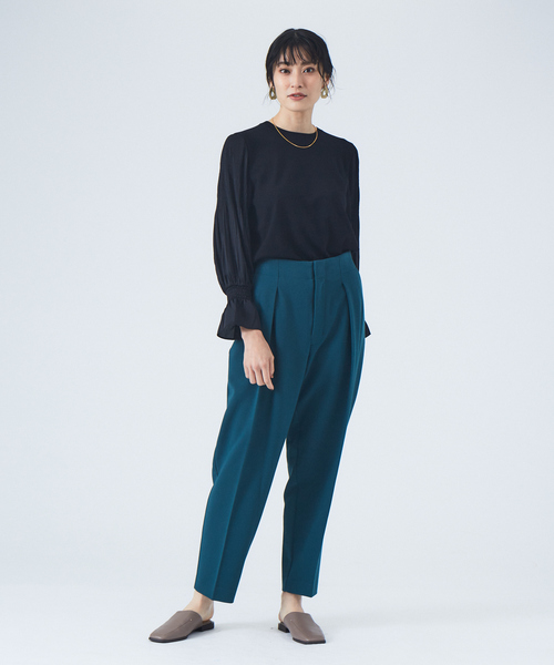 Abahouse Devinette(ドゥヴィネット)の「【BRAHMIN】14G天竺ドッキングプルオーバー(ニット/セーター・レディース・ベージュ/ブラック・フリー)」の13枚目の写真