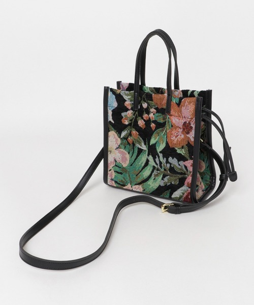 RODE SKO(ロデスコ)の「キンチャク絞りファブリックトートバッグ(トートバッグ・レディース・オフホワイト/ブラック・ONE)」の14枚目の写真