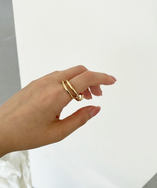 Heather（ヘザー）の「2連リング　254929（リング・レディース・シルバー/ゴールド・ONE SIZE）」の3枚目の写真