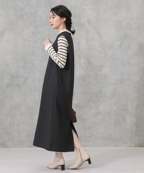 CLOCHE（クロシェ）の「キーネックジャンパースカート