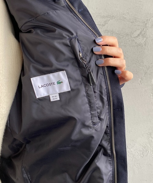 LACOSTE（ラコステ）の「[LACOSTE/ラコステ] ポリエステルピケ ワンポイントロゴダウンジャケット（ダウンジャケット/コート・レディース・ネイビー・48/50/46）」の13枚目の写真