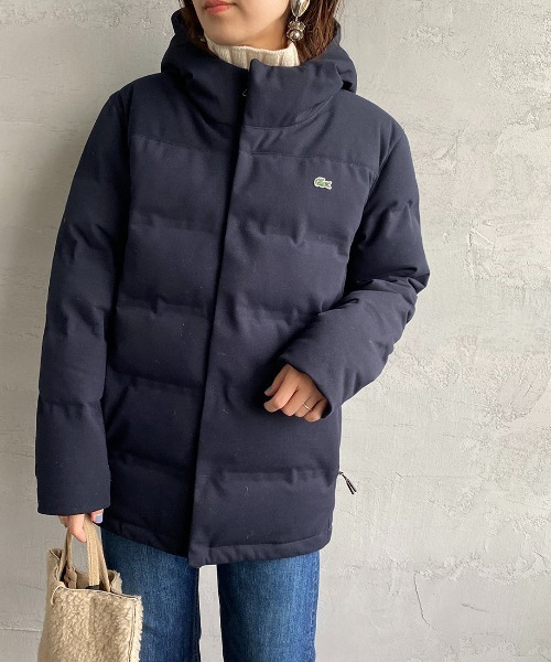 LACOSTE（ラコステ）の「[LACOSTE/ラコステ] ポリエステルピケ ワンポイントロゴダウンジャケット（ダウンジャケット/コート・レディース・ネイビー・48/50/46）」の18枚目の写真