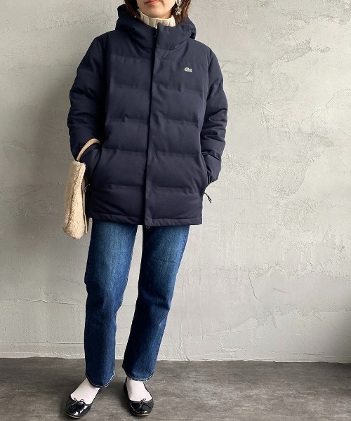 LACOSTE（ラコステ）の「[LACOSTE/ラコステ] ポリエステルピケ ワンポイントロゴダウンジャケット（ダウンジャケット/コート・レディース・ネイビー・48/50/46）」の19枚目の写真