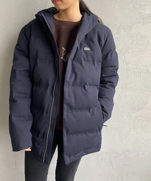 LACOSTE（ラコステ）の「[LACOSTE/ラコステ] ポリエステルピケ ワンポイントロゴダウンジャケット（ダウンジャケット/コート・レディース・ネイビー・48/50/46）」の21枚目の写真