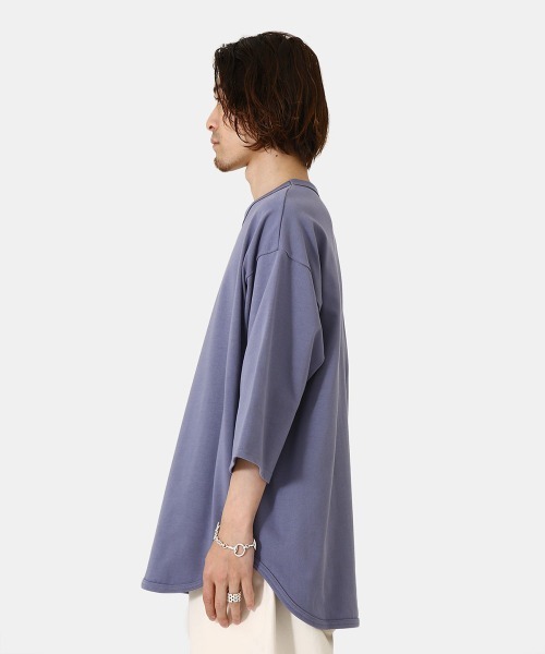 marka（マーカ）の「marka / マーカ：BASEBALL TEE - RECYCLE SUVIN ORGANIC COTTON KNIT -：M22A-13CS01B[COR]（Tシャツ/カットソー・メンズ・ブルー/グリーン/オフホワイト/ブラック・1/2/3）」の6枚目の写真