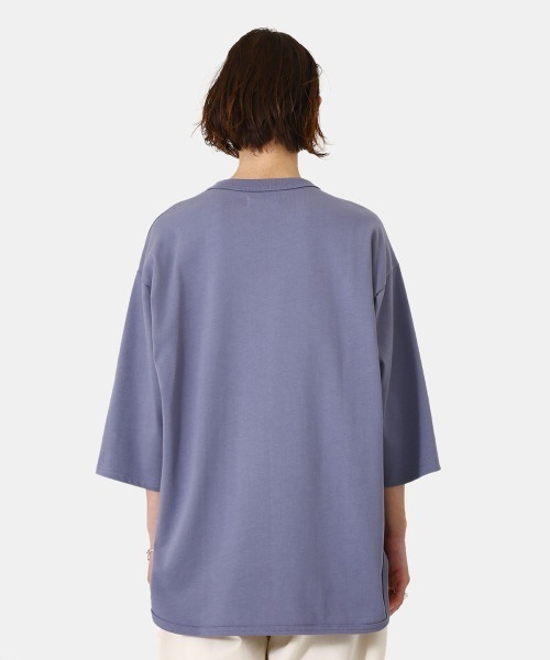 marka（マーカ）の「marka / マーカ：BASEBALL TEE - RECYCLE SUVIN ORGANIC COTTON KNIT -：M22A-13CS01B[COR]（Tシャツ/カットソー・メンズ・ブルー/グリーン/オフホワイト/ブラック・1/2/3）」の7枚目の写真