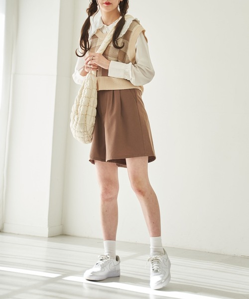 WEGO（ウィゴー）の「WEGO/タックハーフパンツ（その他パンツ・レディース・ブラック/ブラウン・SMALL/MEDIUM）」の15枚目の写真