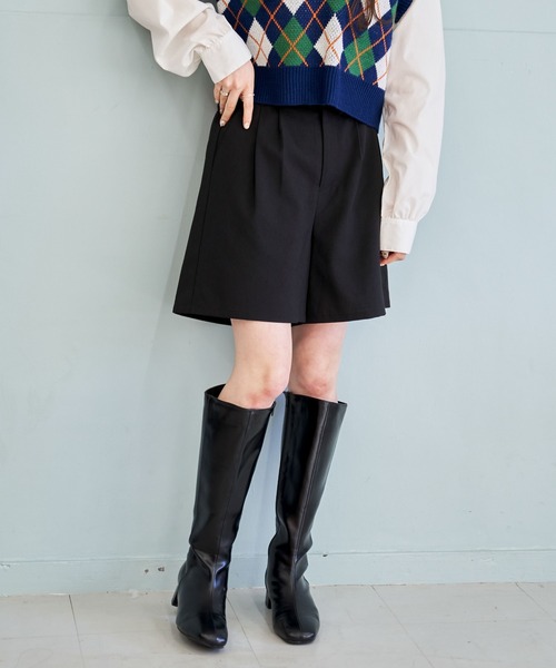 WEGO（ウィゴー）の「WEGO/タックハーフパンツ（その他パンツ・レディース・ブラック/ブラウン・SMALL/MEDIUM）」の11枚目の写真