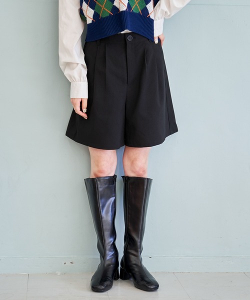 WEGO（ウィゴー）の「WEGO/タックハーフパンツ（その他パンツ・レディース・ブラック/ブラウン・SMALL/MEDIUM）」の21枚目の写真